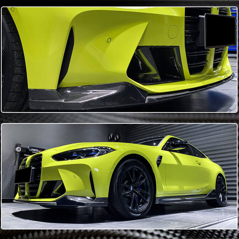 BMW G80 M3 G82 G83 M4 2021UP Front Bumper Lip Dry Carbon Fiber-Ahacarbon