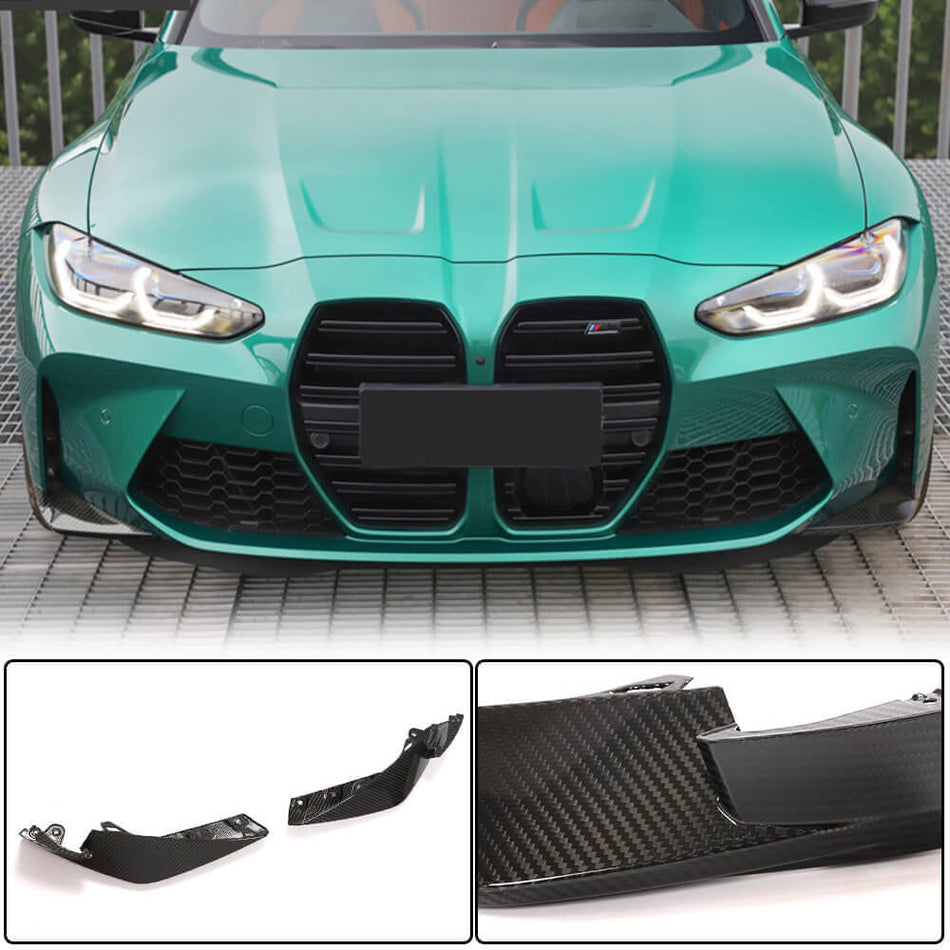 BMW G80 M3 G82 G83 M4 Front Bumper Splitters Dry Carbon Fiber-Ahacarbon