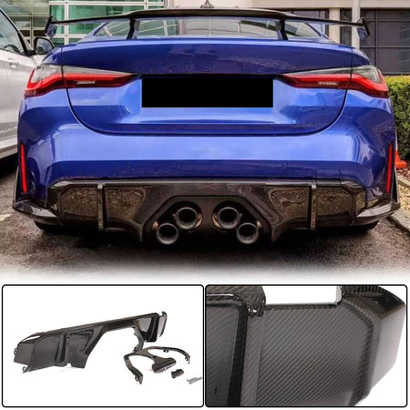 BMW G80 M3 G82 G83 M4 2021+ Rear Bumper Diffuser Dry Carbon Fiber-Ahacarbon