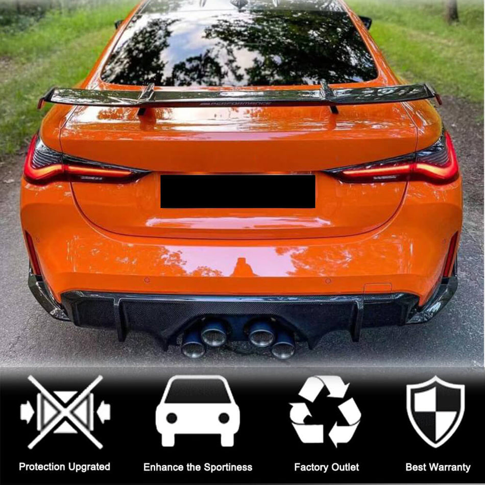 BMW G80 M3 G82 G83 M4 2021+ Rear Bumper Diffuser Dry Carbon Fiber-Ahacarbon