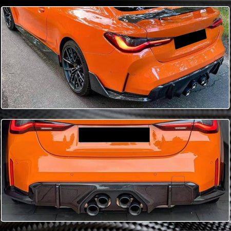 BMW G80 M3 G82 G83 M4 2021+ Rear Bumper Diffuser Dry Carbon Fiber-Ahacarbon