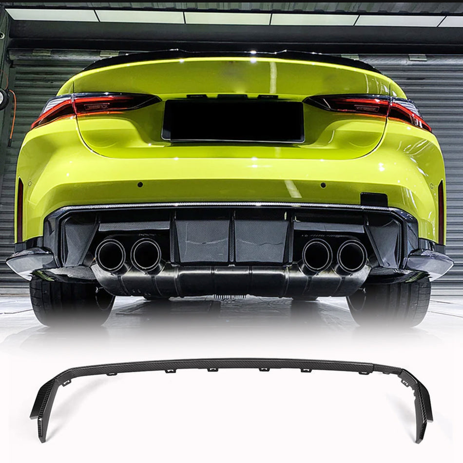 BMW G80 M3 G82 G83 M4 2021+ Rear Bumper Diffuser Trims Dry Carbon Fiber-Ahacarbon
