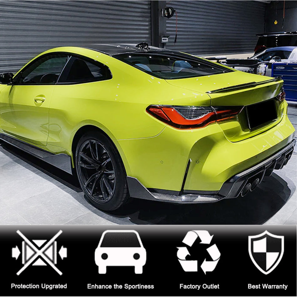 BMW G80 M3 G82 G83 M4 2021+ Rear Bumper Diffuser Trims Dry Carbon Fiber-Ahacarbon