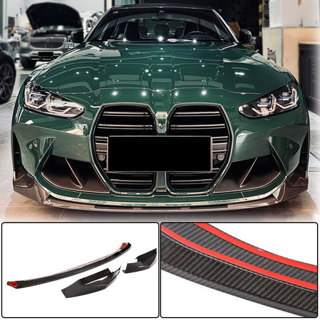 BMW G80 M3 G82 G83 M4 2021+ Front Bumper Lip Carbon Fiber-Ahacarbon