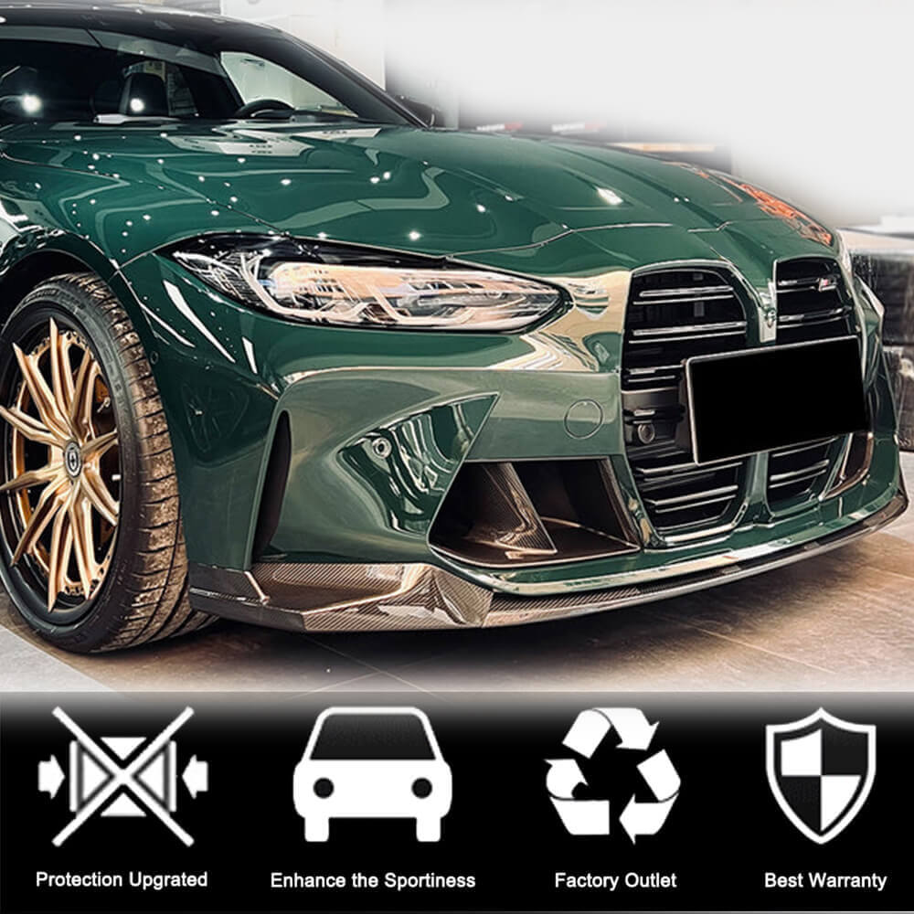 BMW G80 M3 G82 G83 M4 2021+ Front Bumper Lip Carbon Fiber-Ahacarbon