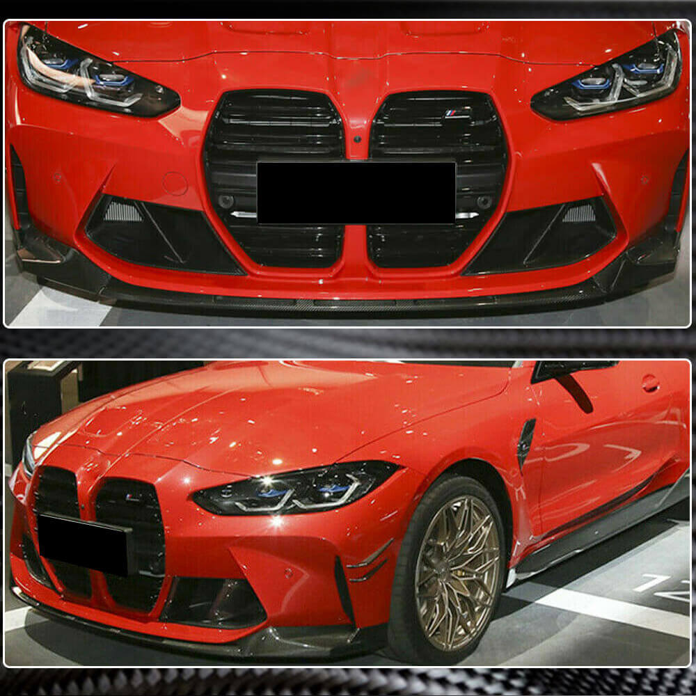 BMW G80 M3 G82 G83 M4 2021+ Front Bumper Lip Carbon Fiber-Ahacarbon