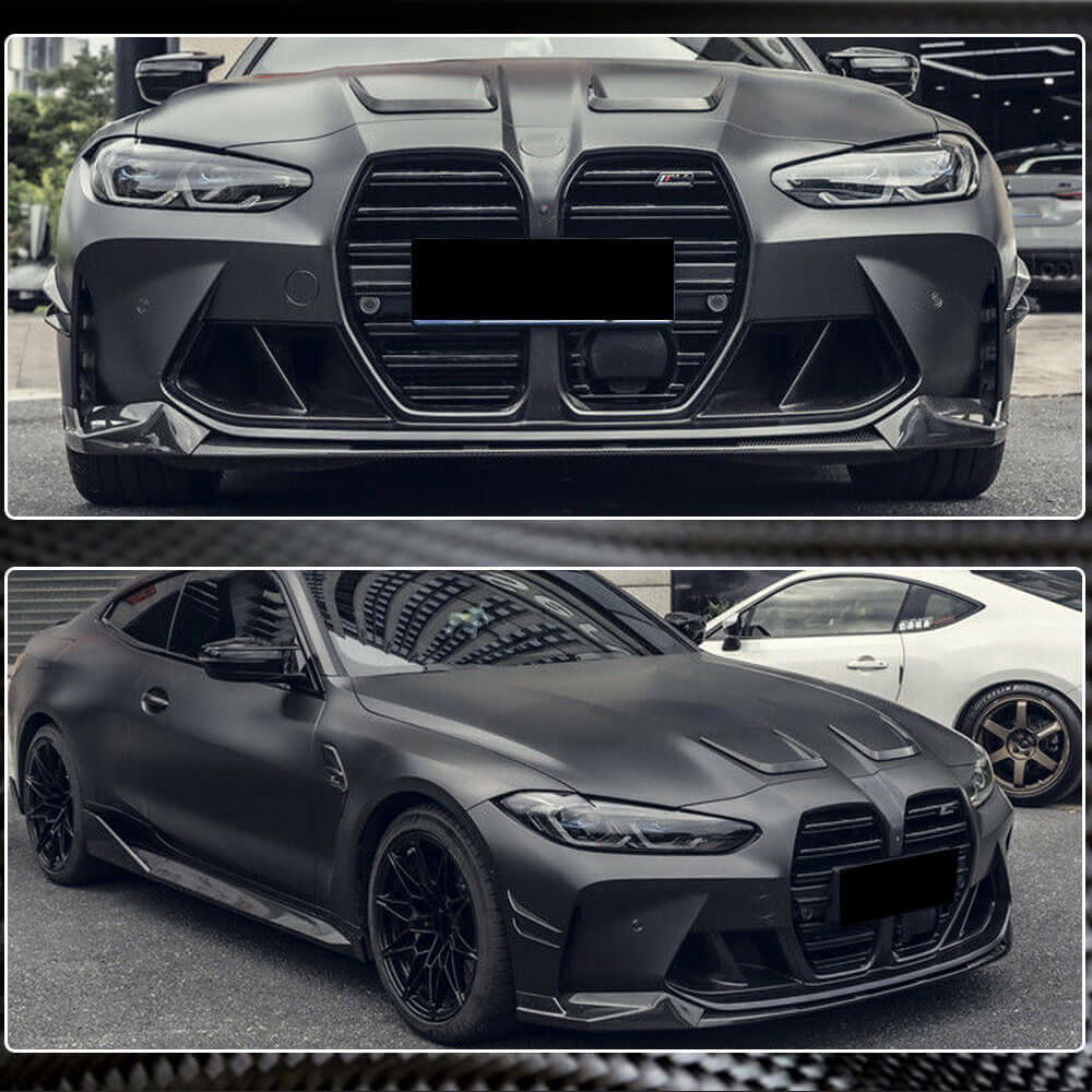 BMW G80 M3 G82 G83 M4 2021+ Front Bumper Lip Carbon Fiber-Ahacarbon