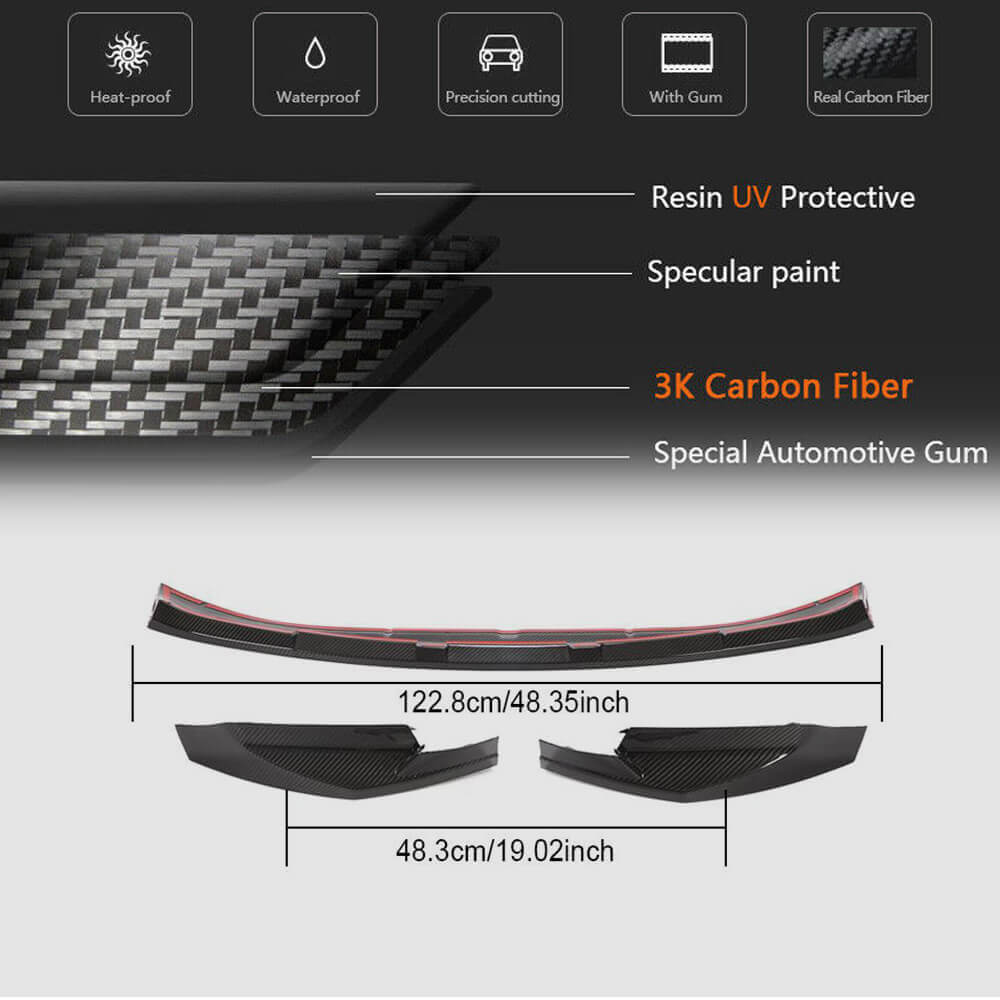 BMW G80 M3 G82 G83 M4 2021+ Front Bumper Lip Carbon Fiber-Ahacarbon