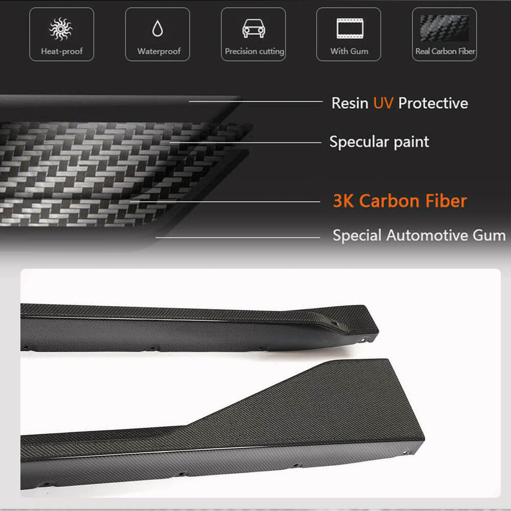 BMW 4 Series G82 G83 M4 Coupe Convertible 2021UP Side Skirts Carbon Fiber-Ahacarbon
