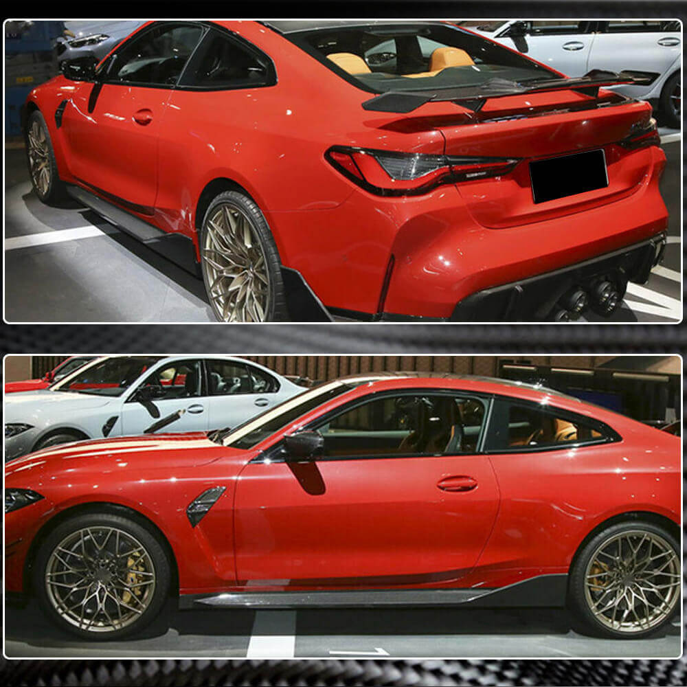 BMW G82 G83 M4 2021+ Side Skirts Wet/Dry Carbon Fiber-Ahacarbon
