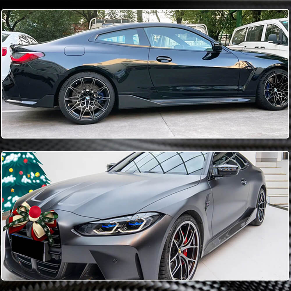 BMW G82 G83 M4 2021+ Side Skirts Wet/Dry Carbon Fiber-Ahacarbon