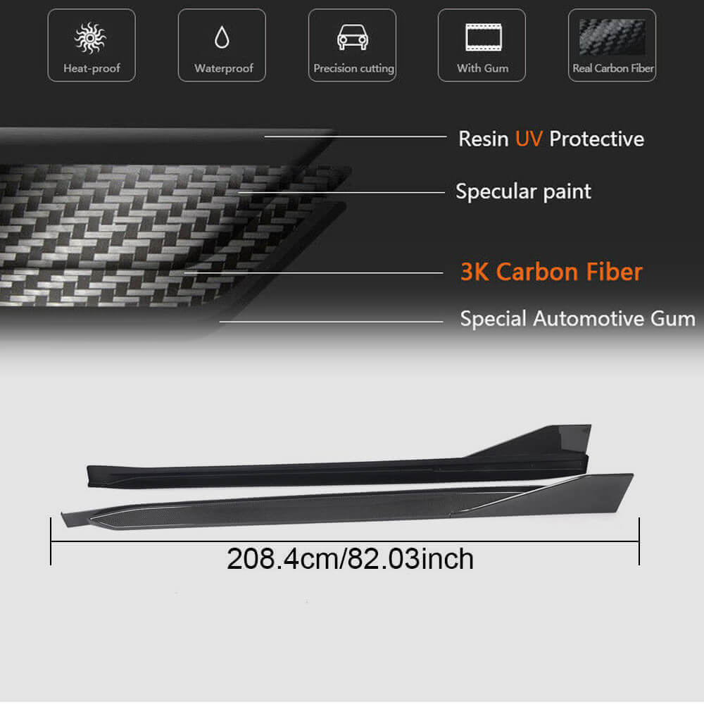 BMW G82 G83 M4 2021+ Side Skirts Wet/Dry Carbon Fiber-Ahacarbon