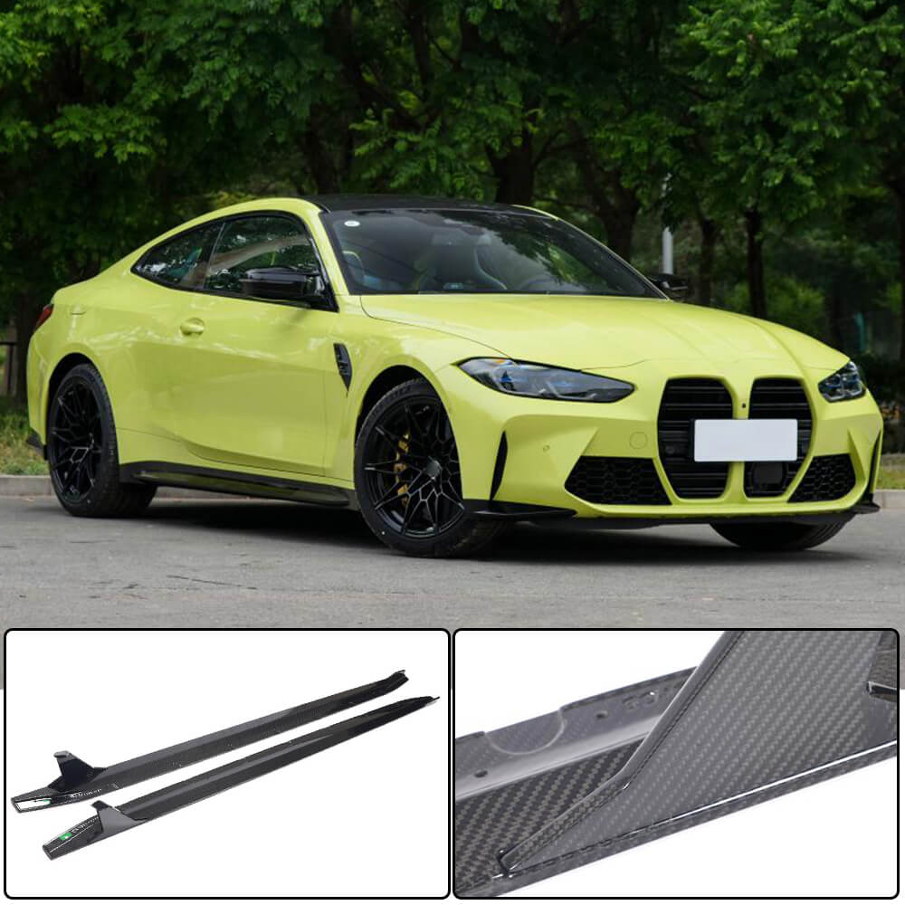 BMW G82 G83 M4 2021UP Side Skirts Dry Carbon Fiber-Ahacarbon