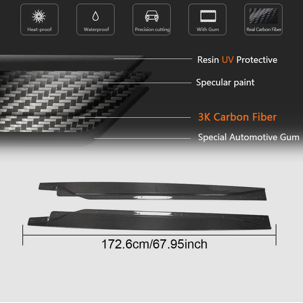 BMW I3 I01 Hatchback 2013-2020 Side Skirts Carbon Fiber-Ahacarbon