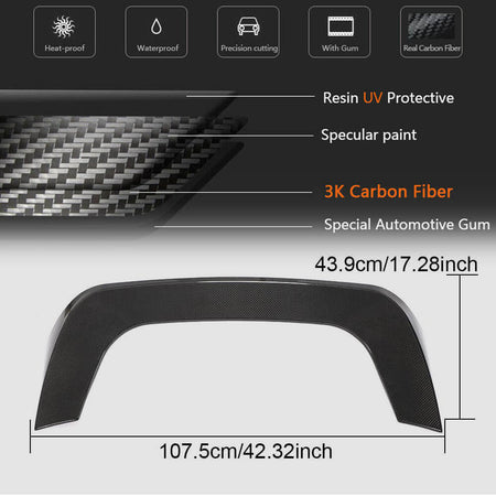 BMW I3 I01 Hatchback 2014-2020 Rear Roof Spoiler Carbon Fiber/FRP-Ahacarbon