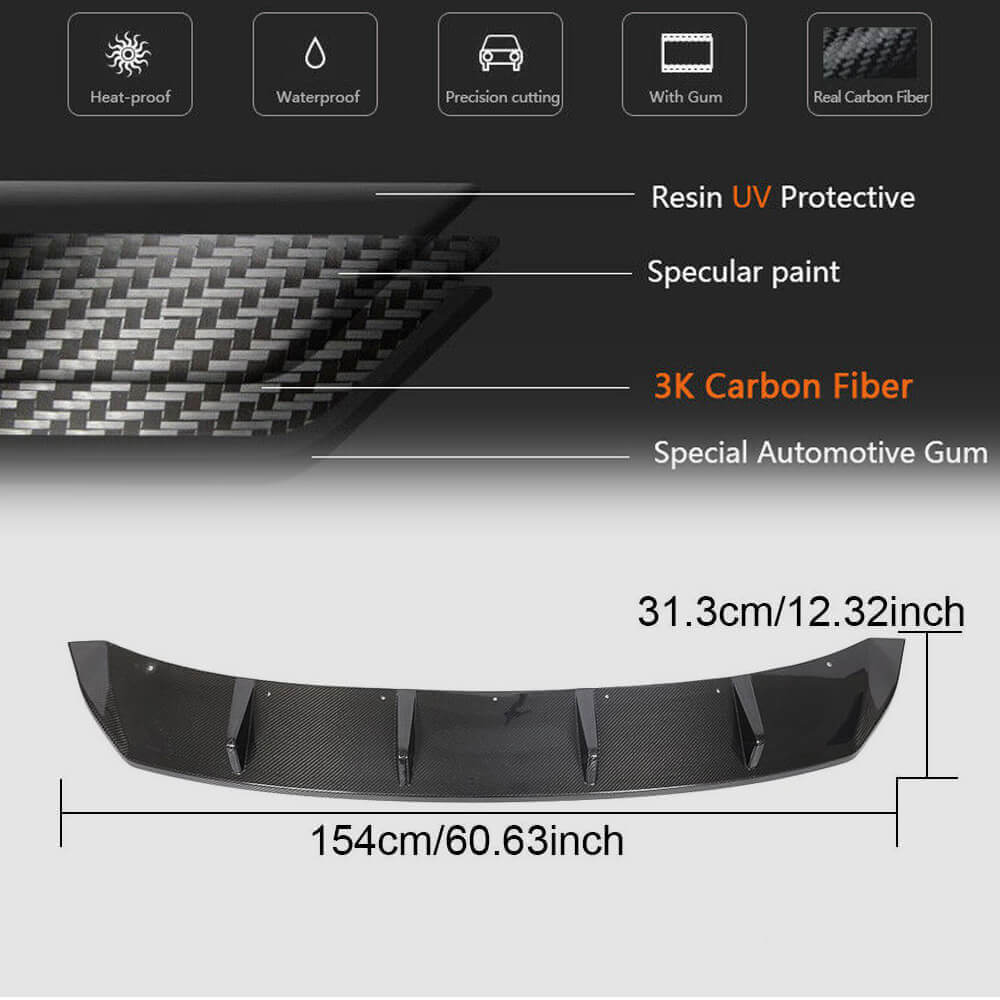 BMW I3 I01 2018-2020 Rear Bumper Diffuser Carbon Fiber/FRP-Ahacarbon