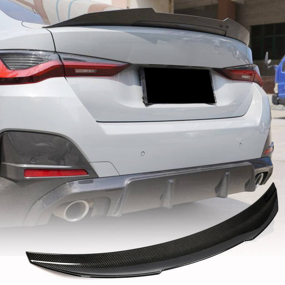 BMW 4 Series I4 G26 2021-2025 Carbon Fiber Rear Trunk Spoiler-Ahacarbon