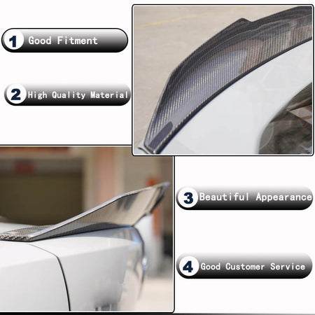 BMW 4 Series I4 G26 2021-2025 Carbon Fiber Rear Trunk Spoiler-Ahacarbon