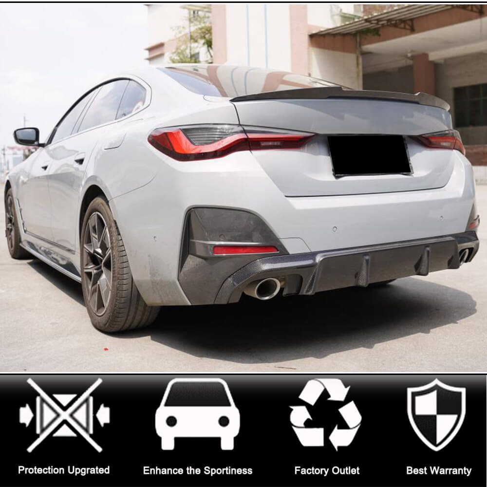 BMW I4 G26 2021-2023 Rear Trunk Spoiler Carbon Fiber-Ahacarbon