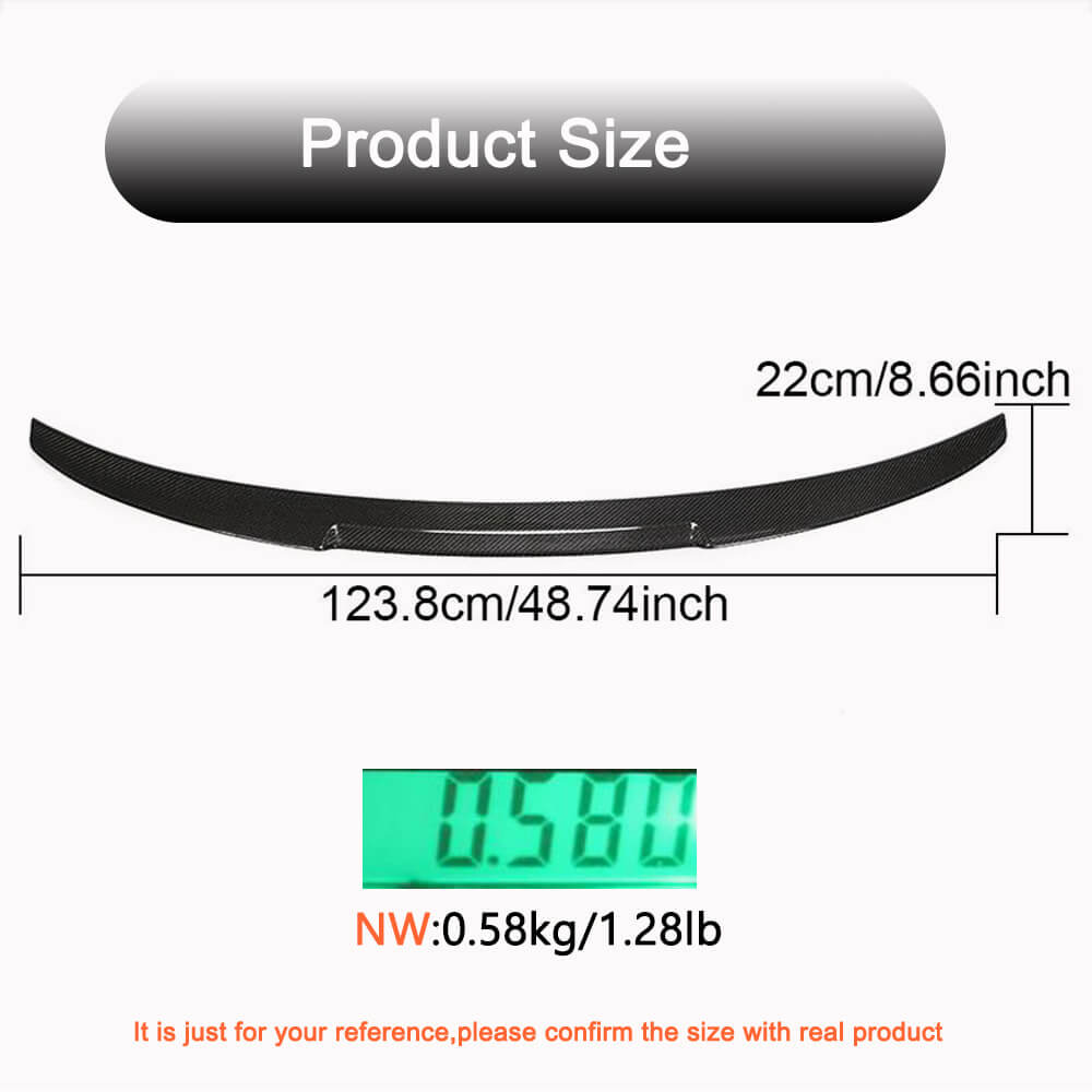 BMW I4 G26 2021-2023 Rear Trunk Spoiler Carbon Fiber-Ahacarbon