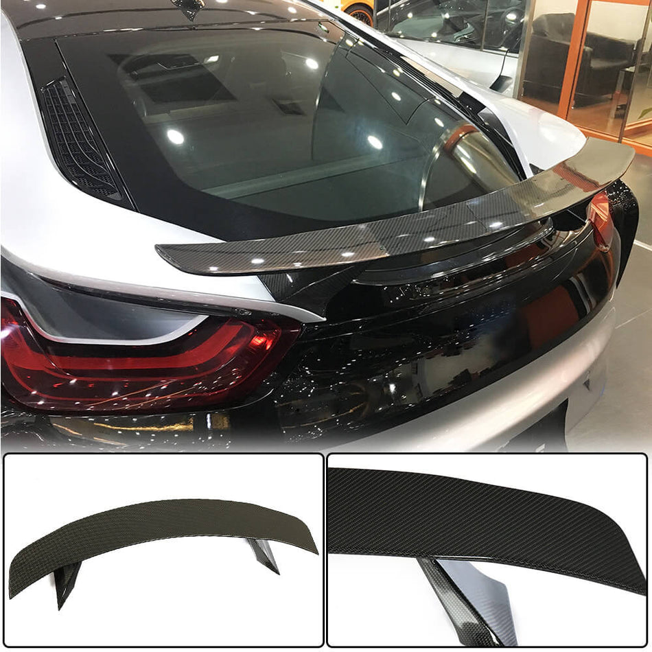 BMW I8 Coupe 2014-2018 Rear Trunk Spoiler Carbon Fiber-Ahacarbon