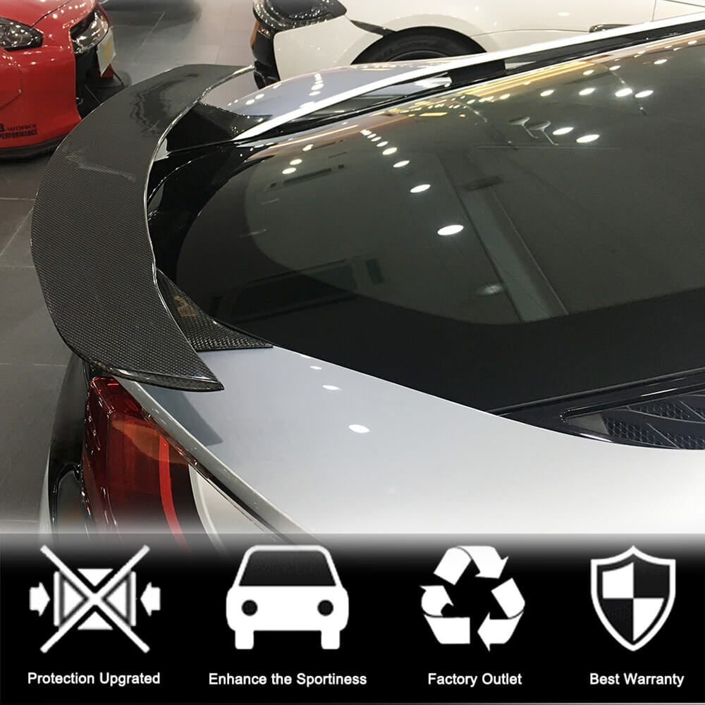 BMW I8 Coupe 2014-2018 Rear Trunk Spoiler Carbon Fiber-Ahacarbon