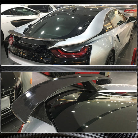 BMW I8 Coupe 2014-2018 Rear Trunk Spoiler Carbon Fiber-Ahacarbon