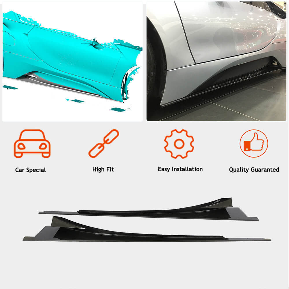 BMW I8 Coupe 2014-2018 Side Skirts Dry Carbon Fiber-Ahacarbon