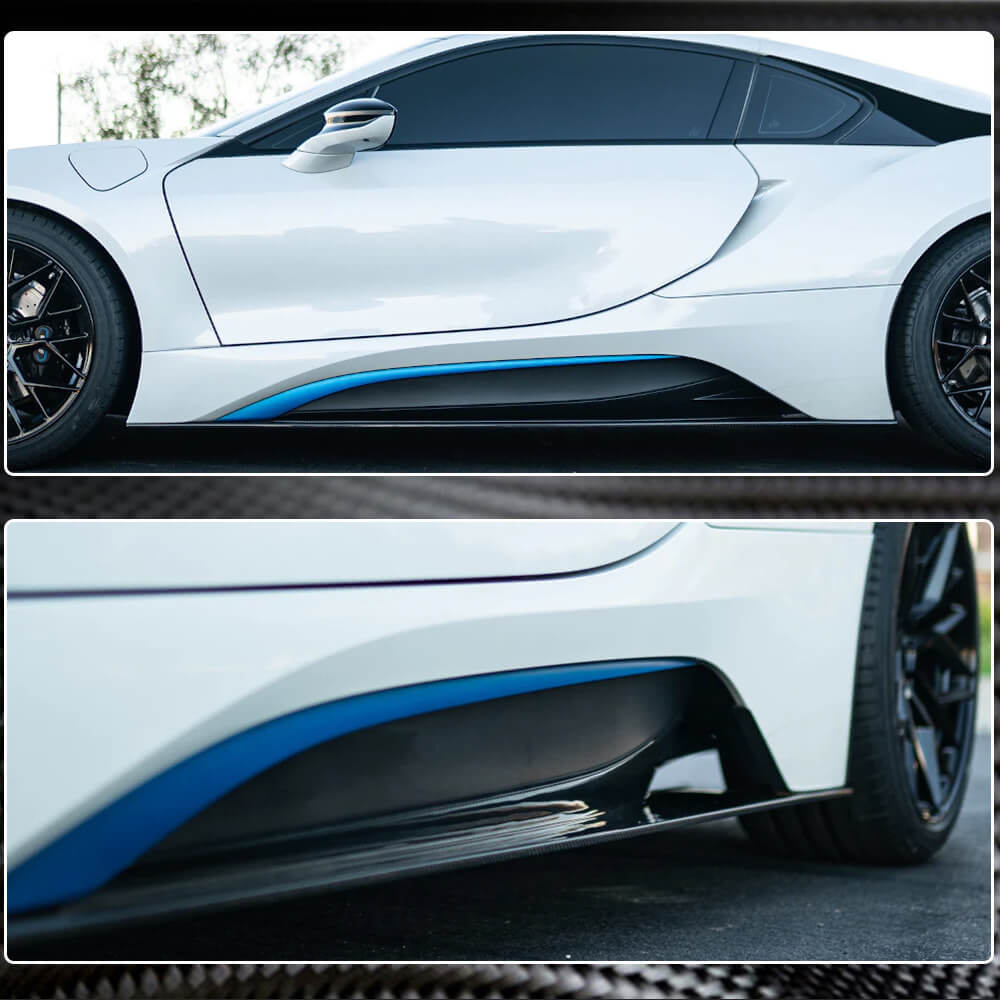 BMW I8 Coupe 2014-2018 Side Skirts Dry Carbon Fiber-Ahacarbon