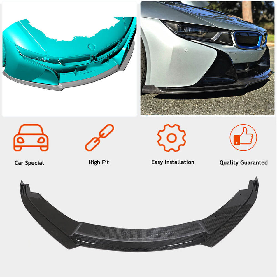 BMW I8 Coupe 2014-2018 Front Bumper Lip Dry Carbon Fiber-Ahacarbon