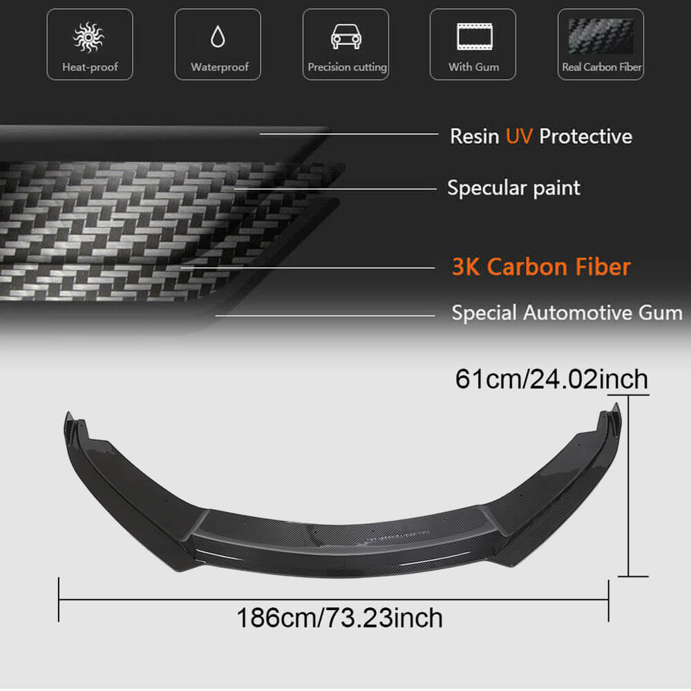 BMW I8 Coupe 2014-2018 Front Bumper Lip Dry Carbon Fiber-Ahacarbon