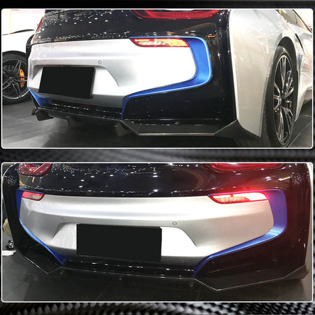 BMW I8 Coupe 2014-2018 Rear Bumper Diffuser Dry Carbon Fiber-Ahacarbon