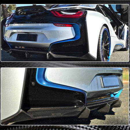 BMW I8 Coupe 2014-2018 Rear Bumper Diffuser Dry Carbon Fiber-Ahacarbon