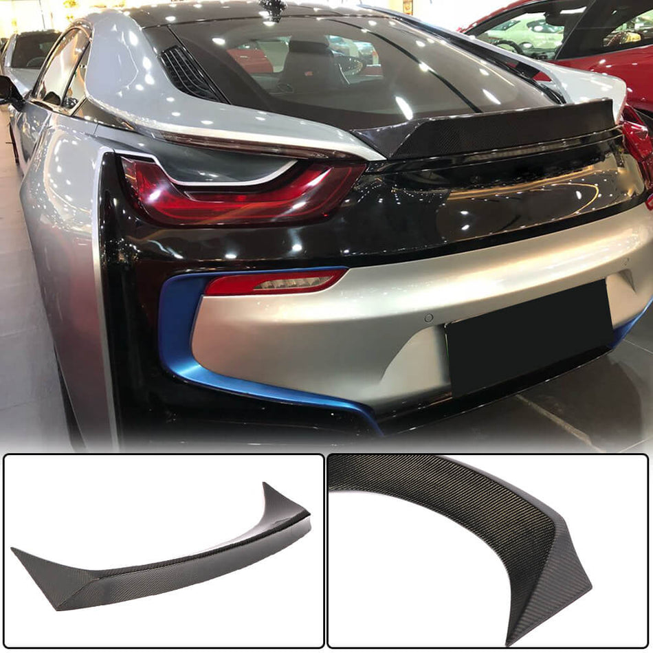 BMW I8 Coupe 2014-2018 Rear Trunk Spoiler Dry Carbon Fiber-Ahacarbon
