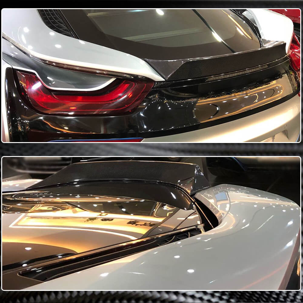 BMW I8 Coupe 2014-2018 Rear Trunk Spoiler Dry Carbon Fiber-Ahacarbon