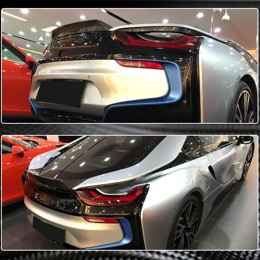 BMW I8 Coupe 2014-2018 Rear Trunk Spoiler Dry Carbon Fiber-Ahacarbon