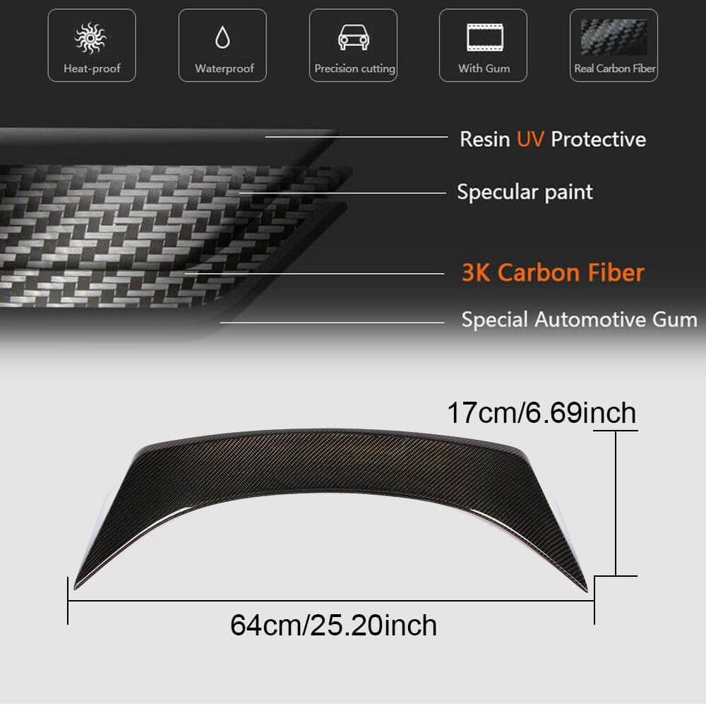 BMW I8 Coupe 2014-2018 Rear Trunk Spoiler Dry Carbon Fiber-Ahacarbon