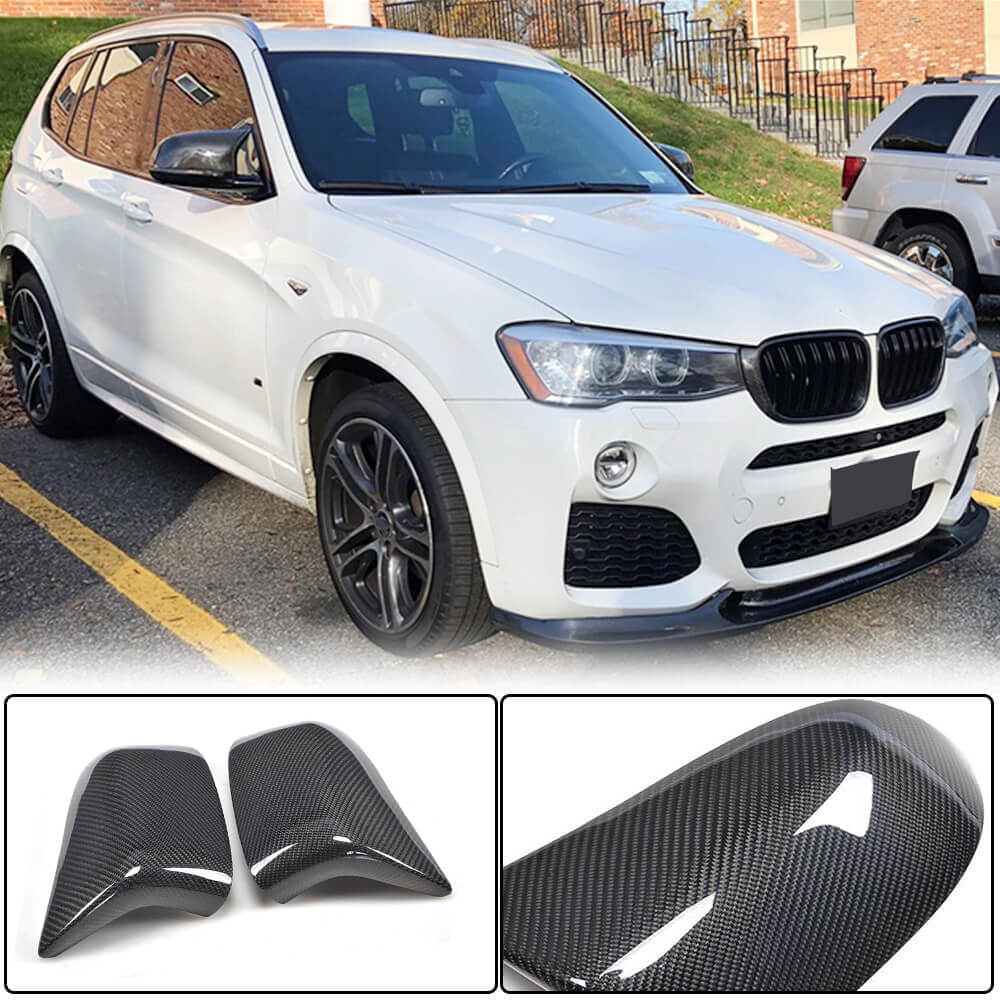 BMW X3 F25 X4 F26 X5 F15 X6 F16 Mirror Covers Replacement Style Carbon Fiber-Ahacarbon