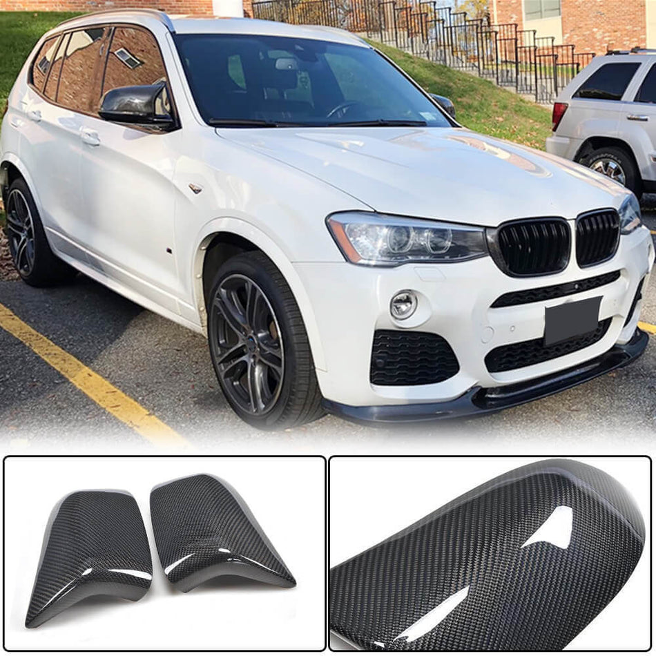 BMW X3 F25 X4 F26 X5 F15 X6 F16 Mirror Covers Replacement Style Carbon Fiber-Ahacarbon