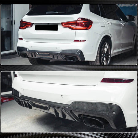 BMW X3 G01 M40i 2018-2023 Rear Bumper Diffuser Carbon Fiber-Ahacarbon