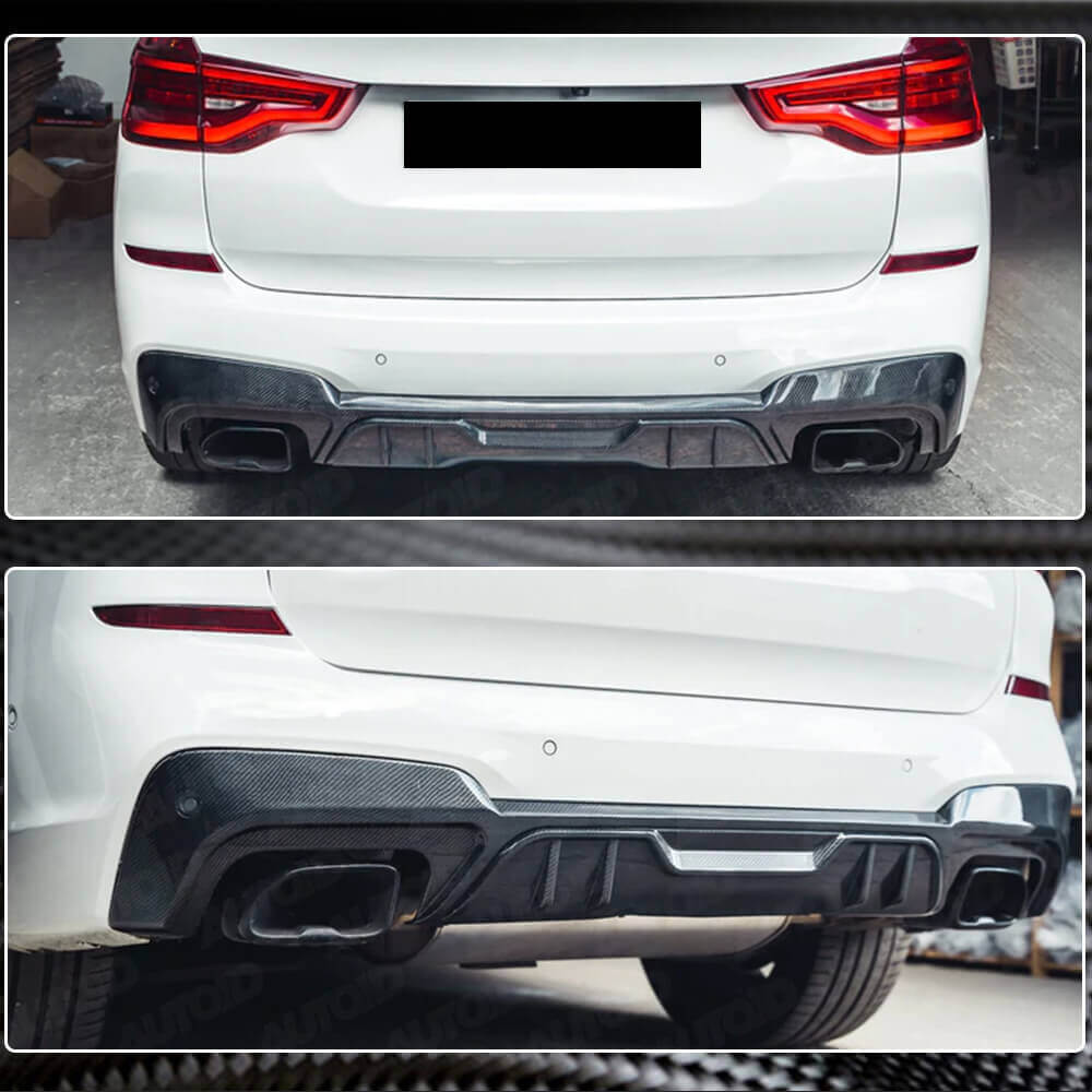 BMW X3 G01 M40i 2018-2023 Rear Bumper Diffuser Carbon Fiber-Ahacarbon