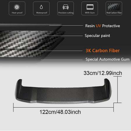 BMW X3 G01 M40i 2018-2020 Rear Roof Spoiler Carbon Fiber/ABS-Ahacarbon