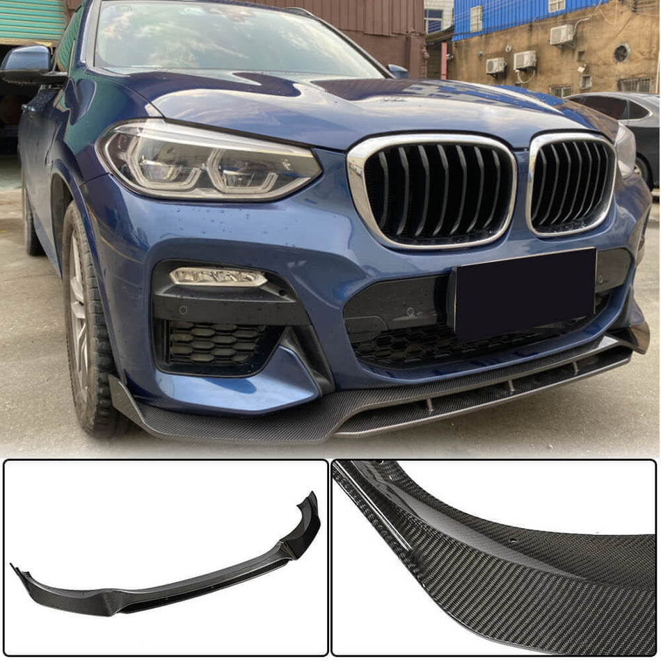 BMW X3 G01 M40i 2018-2020 Front Bumper Lip Carbon Fiber-Ahacarbon