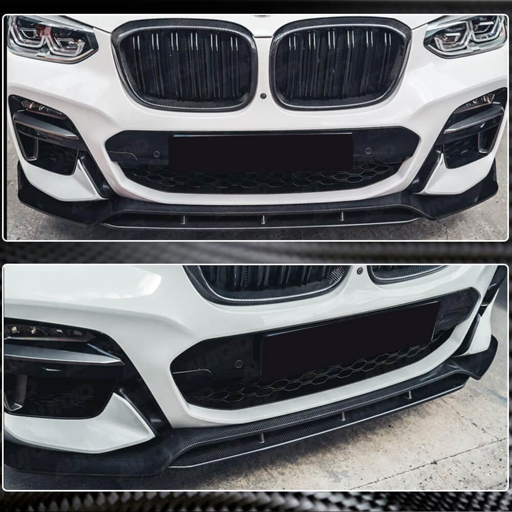 BMW X3 G01 M40i 2018-2020 Front Bumper Lip Carbon Fiber-Ahacarbon
