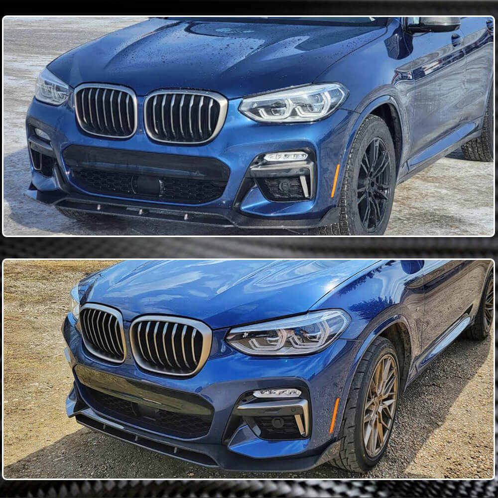 BMW X3 G01 M40i 2018-2020 Front Bumper Lip Carbon Fiber-Ahacarbon