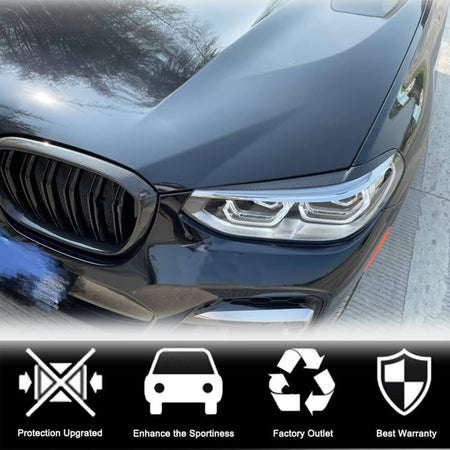 BMW X3 G01 X4 G02 2018-2020 Headlight Eyebrows Lamp Eyelids Carbon Fiber/FRP-Ahacarbon