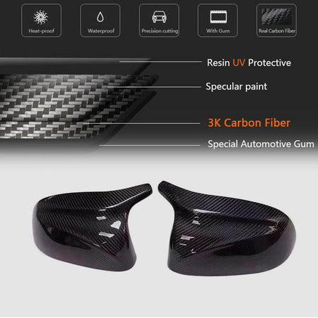 BMW X3 G01 X4 G02 X5 G05 X6 G06 X7 G07 Mirror Covers LHD Replacement Style Carbon Fiber-Ahacarbon