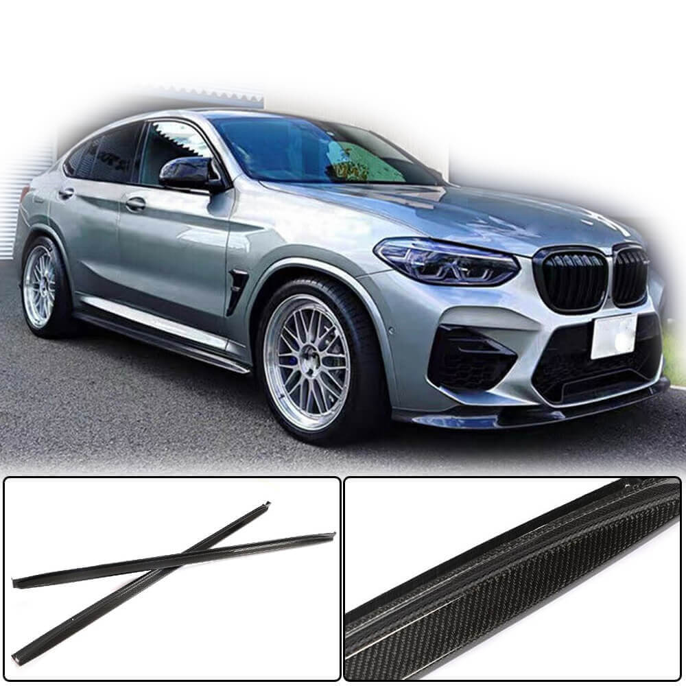 BMW X3 M-Sport X3M F97 X4 M Sport X4M F98 G01 G02 2019-2021 Side Skirts Carbon Fiber-Ahacarbon