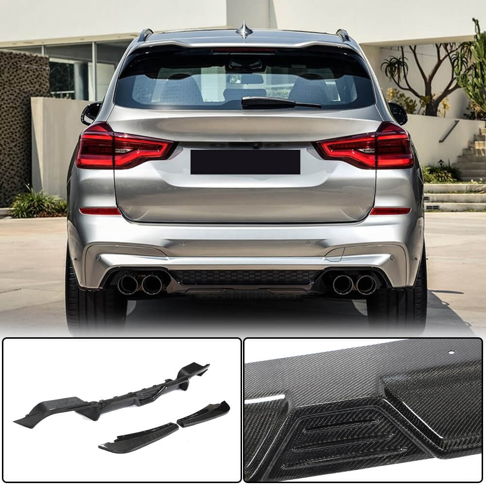 BMW X3M F97 2019-2023 Rear Bumper Diffuser Carbon Fiber-Ahacarbon
