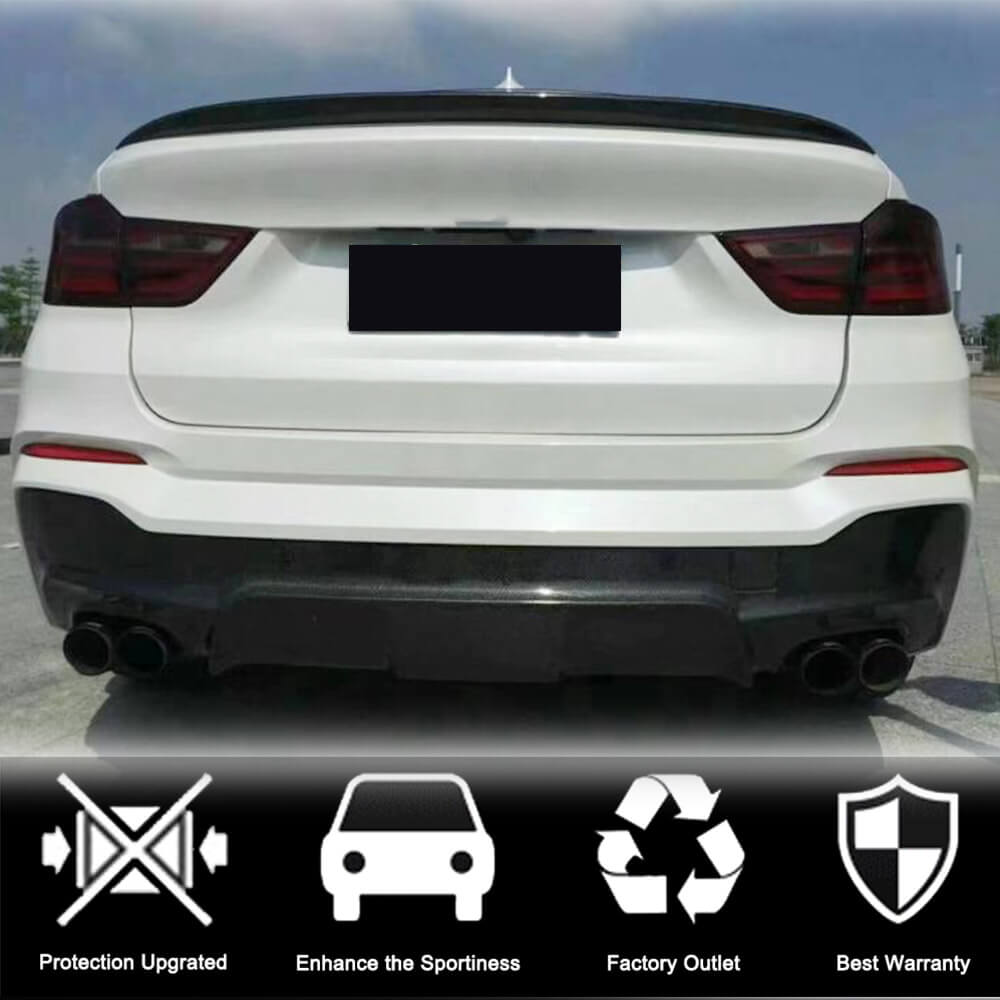 BMW X4 F26 2014-2018 Rear Trunk Spoiler Carbon Fiber-Ahacarbon